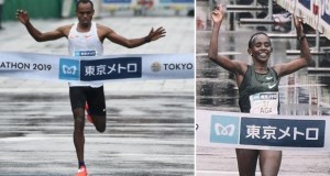 Birhanu Legese and Ruti Aga win the Tokyo Marathon.