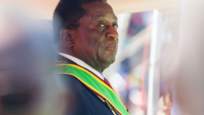 Turmoil: President Emmerson Mnangagwa was a key figure in the Gukurahundi massacres of the 1980s, in which thousands of Zimbabweans, mostly Ndebele, were killed. (Jekesai Njikizana/AFP)