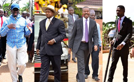 A photo montage of Dr Kizza Besigye, President